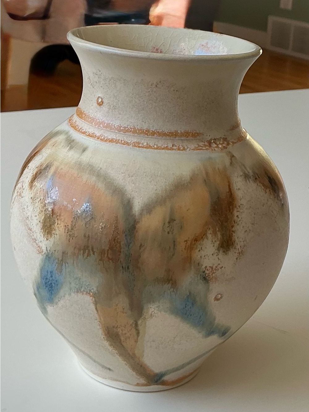 Rare Lizette Ptashnick Crystalline Glaze Porcelain Vase Signed 5" OOAK Canadian